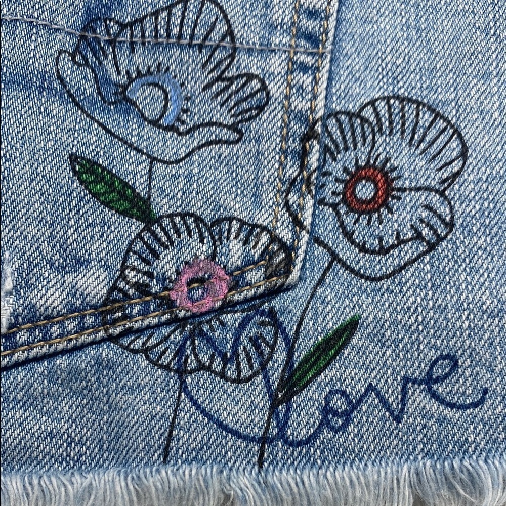 American Eagle Outfitters Vintage Hi-Rise Short Hand Painted Distressed Size 6 - Picture 8 of 13